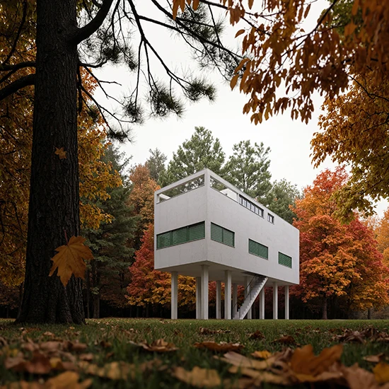 autumn trees render corona renderer 8