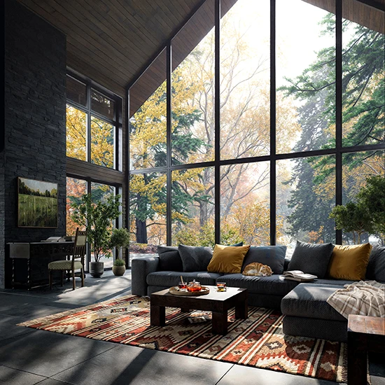 autumn trees render corona renderer 10