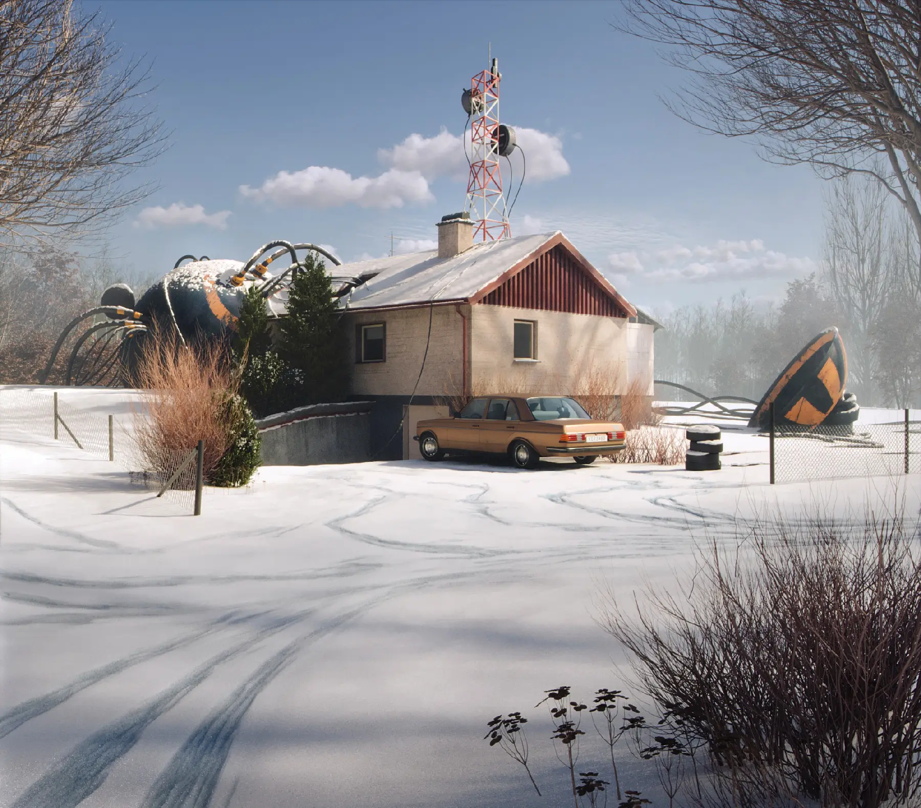 create a mask for the tiremarks in the snow