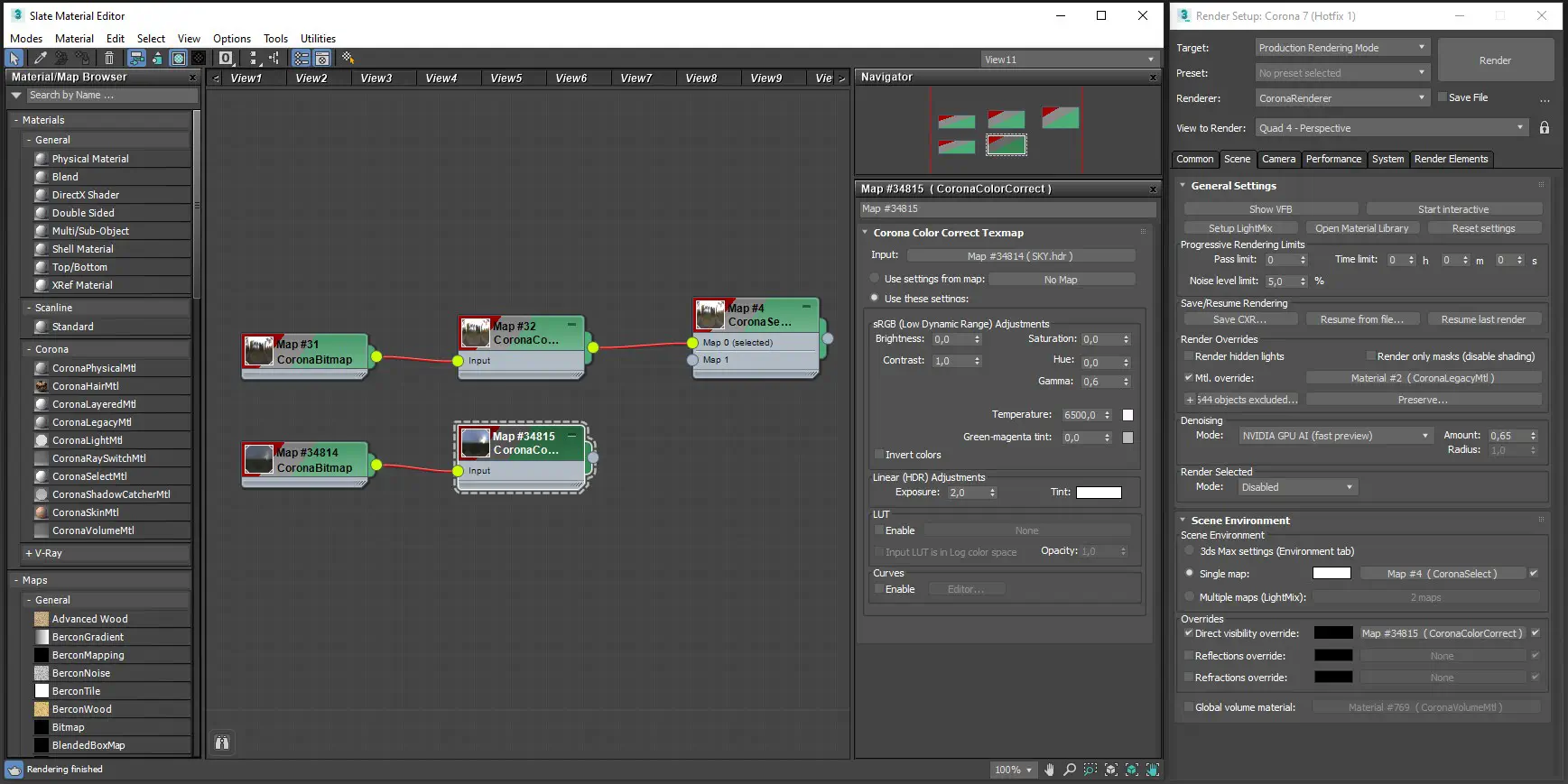 HDRI Lighting of scene Corona Render