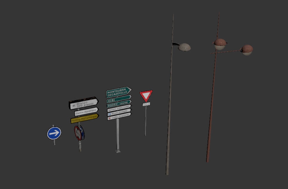 3D modeling of road signs in 3D max