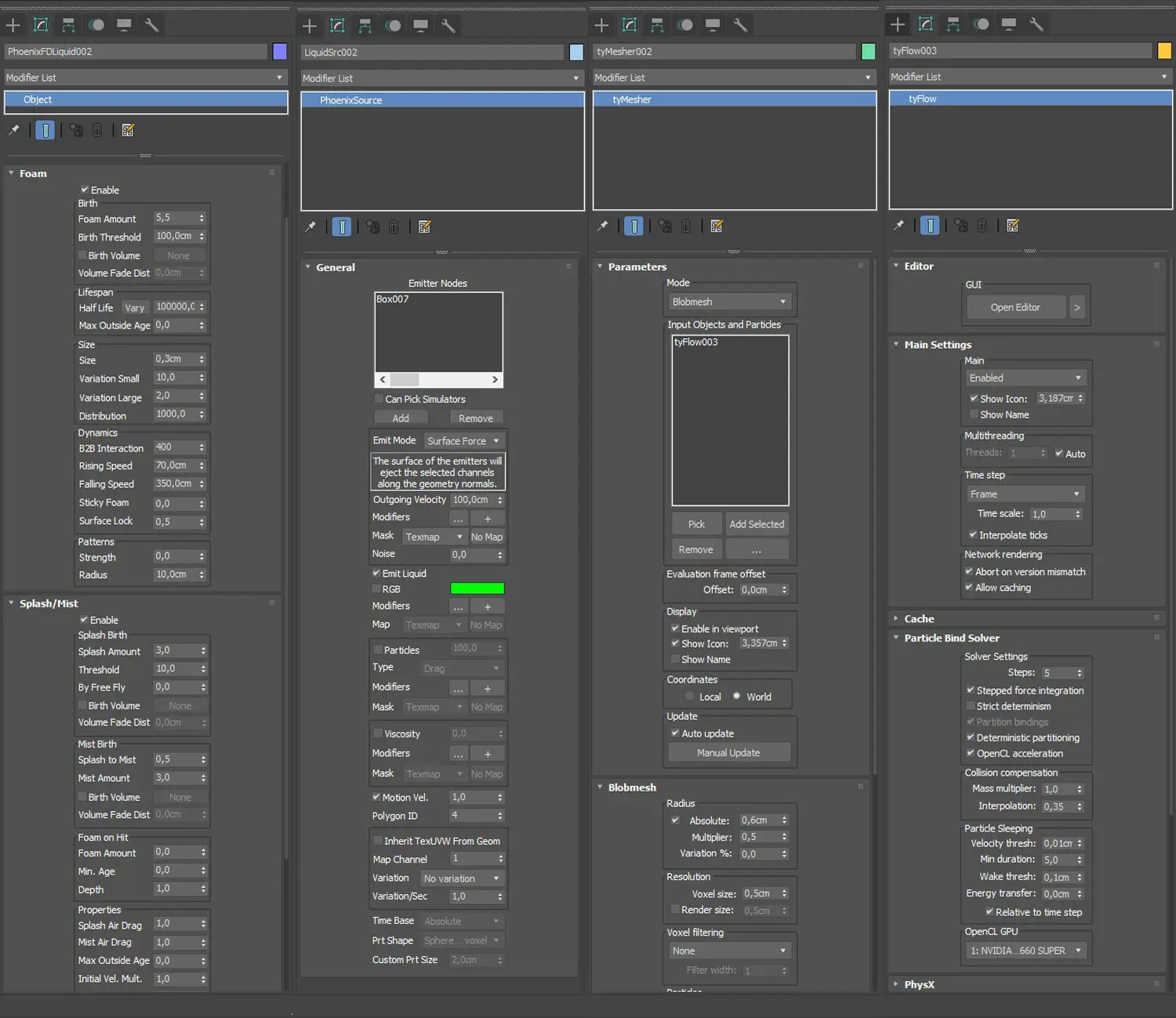 simulating of water in 3ds max