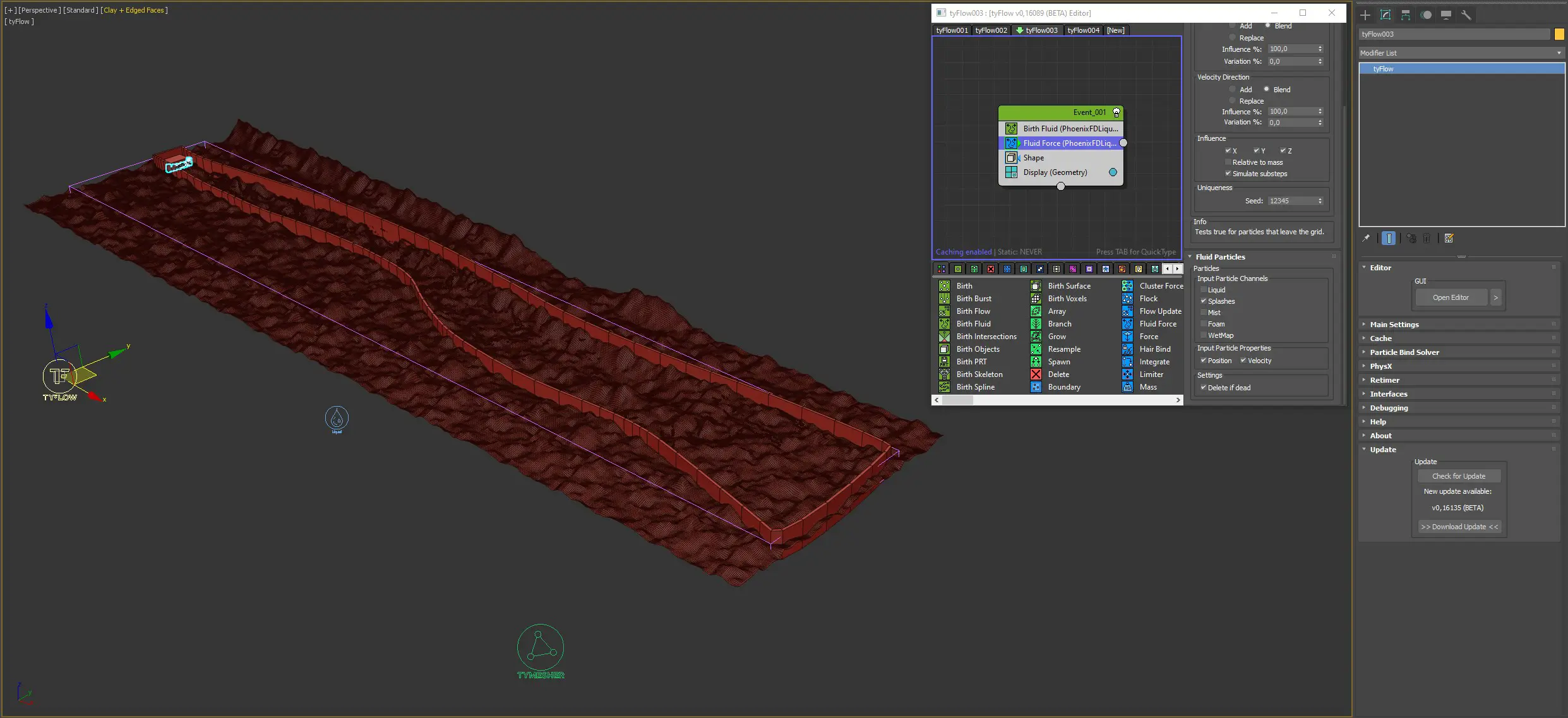 simulating of water in 3ds max