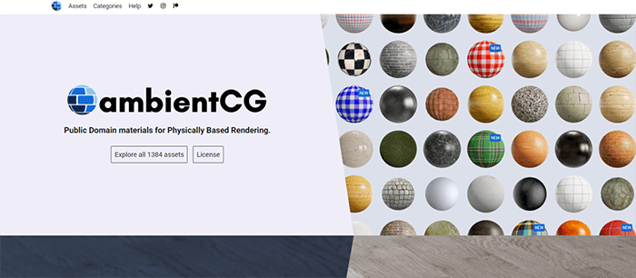 sites that offer best textures for 3d graphics AmbientCG