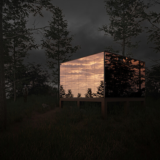 Daryna Akhtyrska 3D Render House Forest