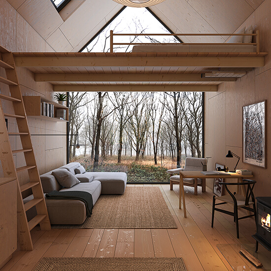 Theodor Fritz 3D Render House Forest