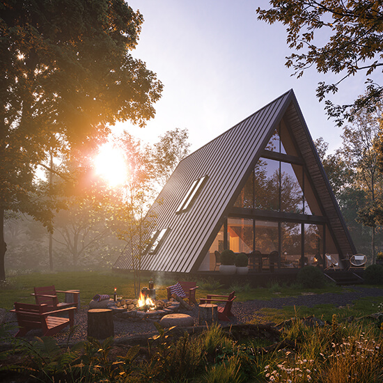 Anatolii Prokopov 3D Render House Forest