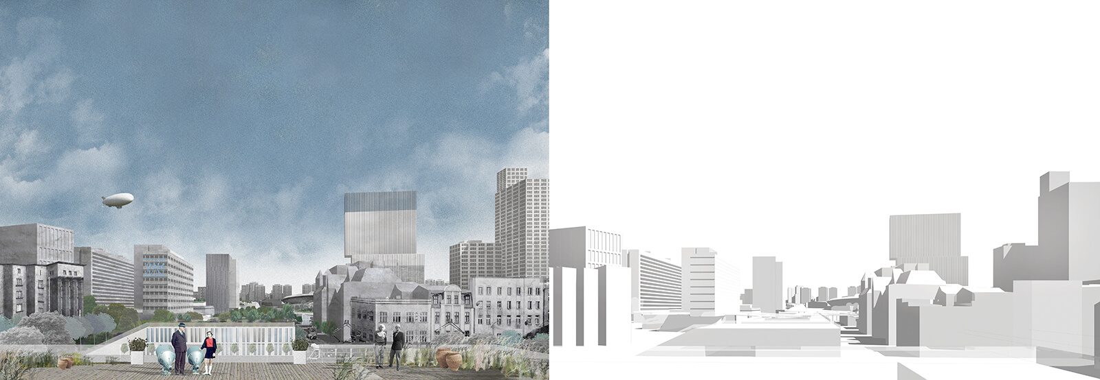 How to create a collage for architectural visualization of the - Post Digital Art - principles, ways, ideas