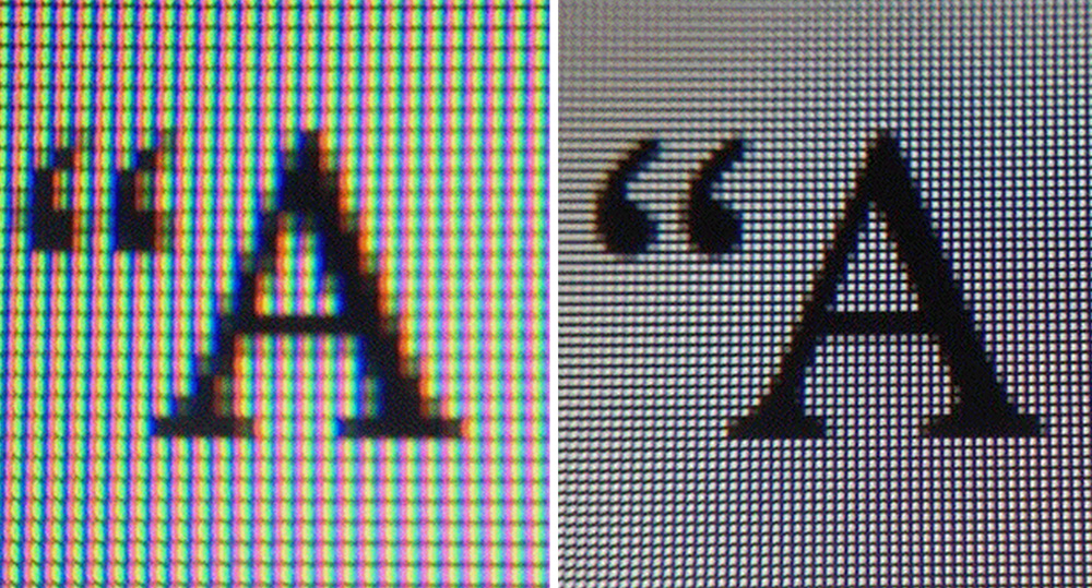 Display resolution difference