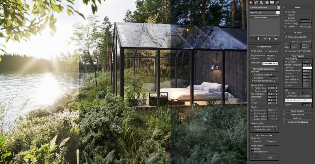 Making of Dream Garden Shed in 3ds max and Corona Render by Ewelina Lekka