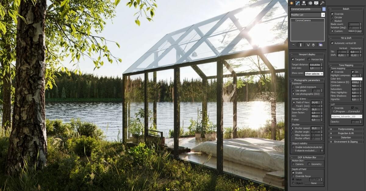 Making of Dream Garden Shed in 3ds max and Corona Render by Ewelina Lekka