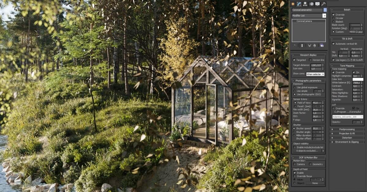 Making of Dream Garden Shed in 3ds max and Corona Render by Ewelina Lekka