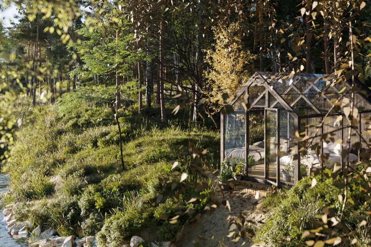 Making of Dream Garden Shed in 3ds max and Corona Render by Ewelina Lekka