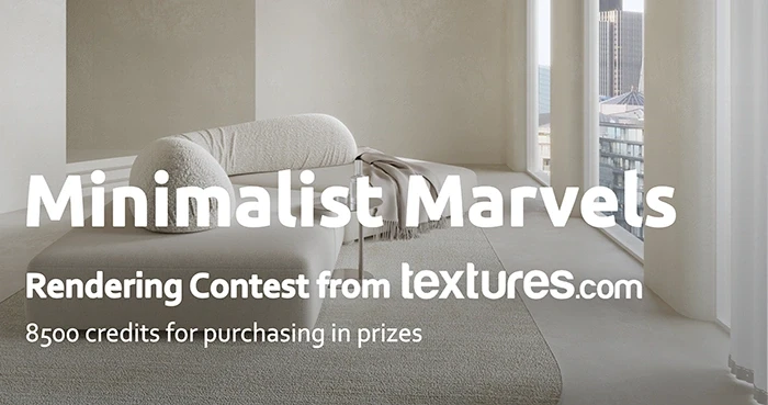 Minimalist Marvels – Minimalistic Architecture Render Contest by Textures.com