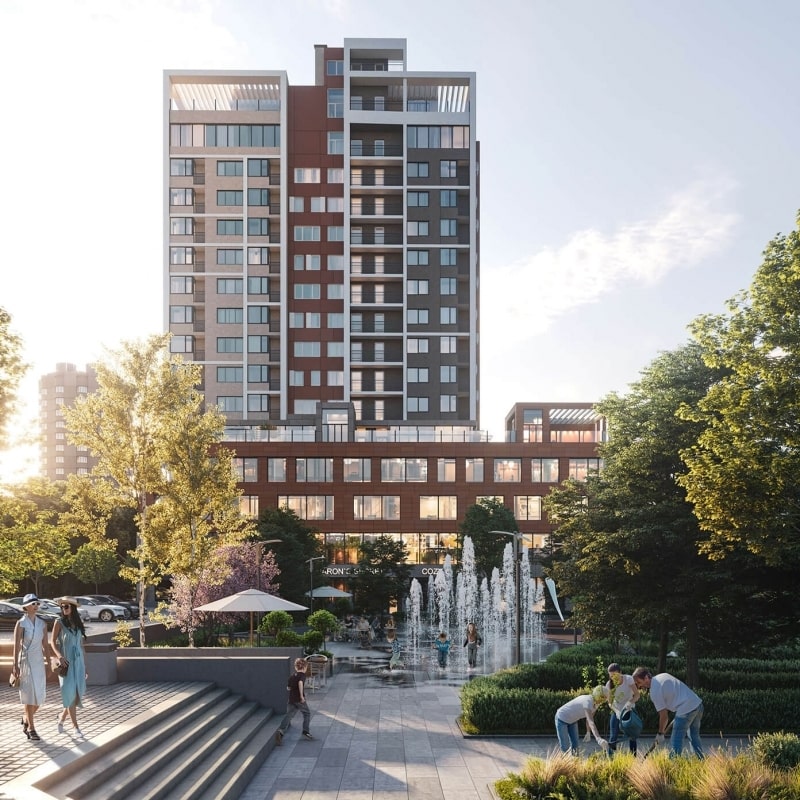 Commercial Exterior 3D rendering Corona 