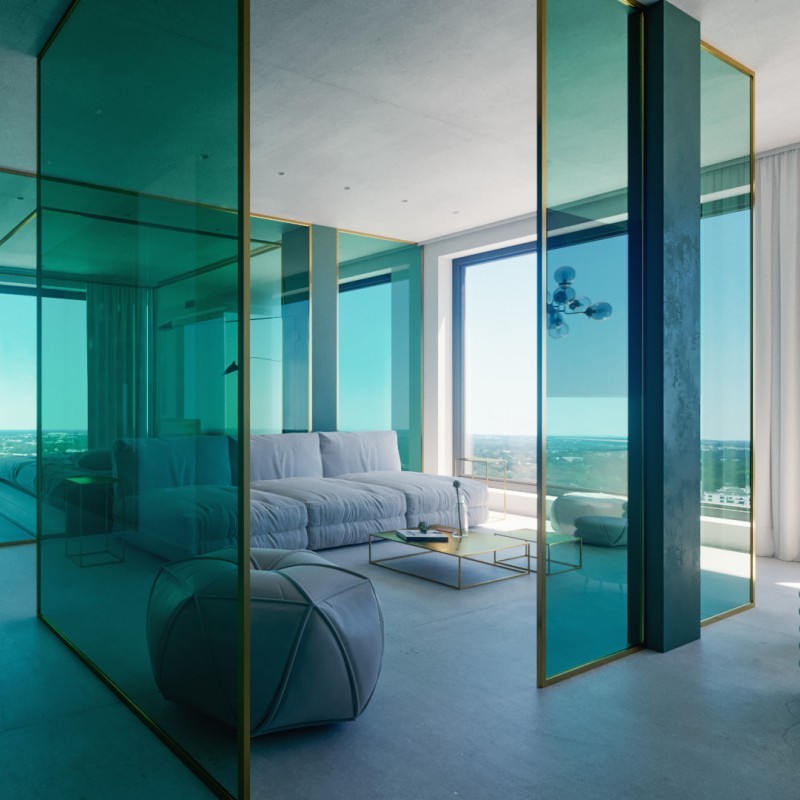 glass walls