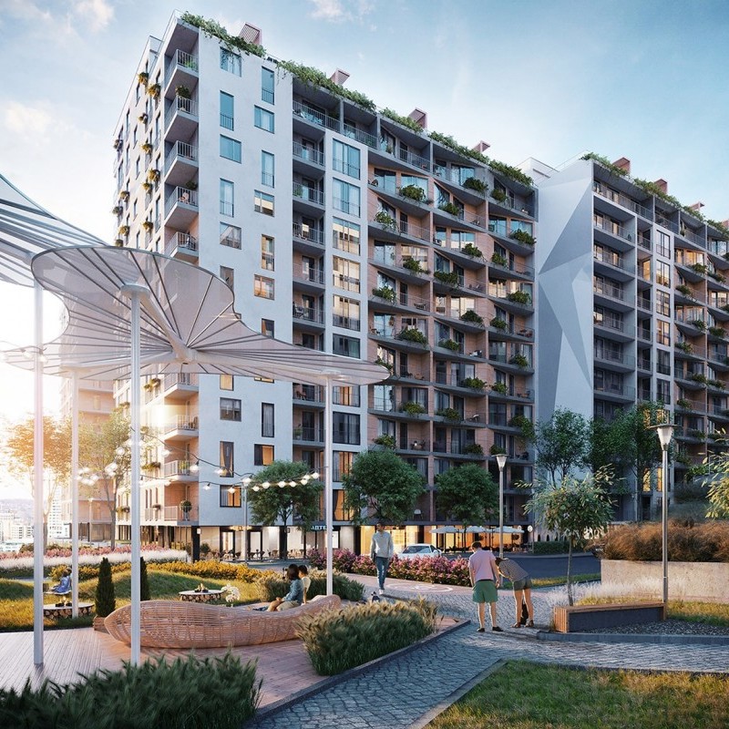 Architectural 3D rendering of exterior in Lviv Ukraine