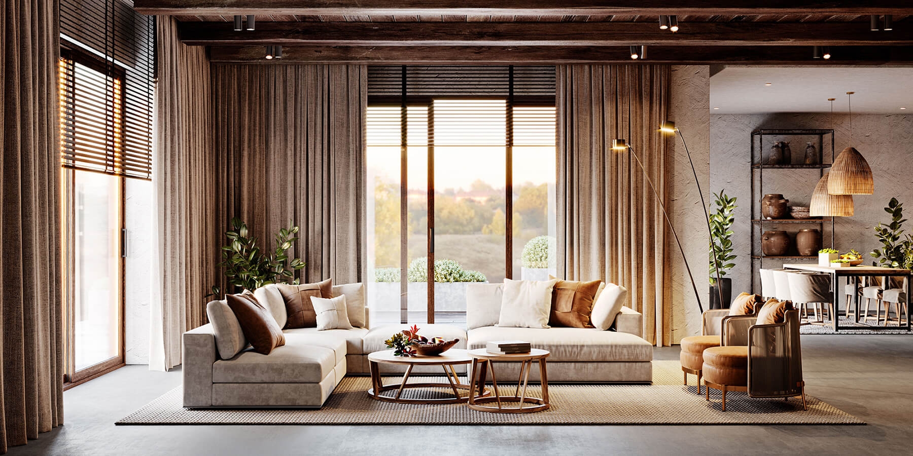 Living room 3d render